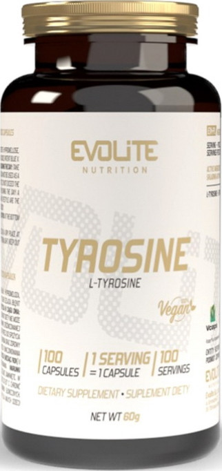 Амінокислота Тирозин Evolite Nutrition Tyrosine 100 капсул