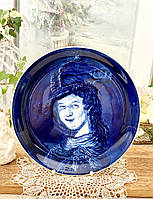 Колекційна настінна порцелянова тарілка, "Saskia" Рембрандта, Делфт, Делфтська порцеляна, Голландія