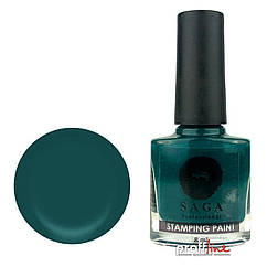 Лак-фарба для стемпінгу Saga Professional Stamping Paint №19 темний зелено-синій, 8 мл