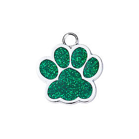 Адресник для кота Silver Paw Green 25x27 мм