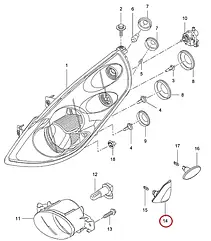 Повторювач поворота в дзеркалі лівий Renault Master 3, Opel Movano B (2010-...), 261650223R, 4405992, 95508975