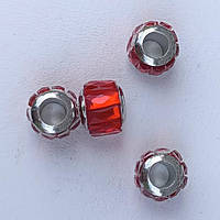 Намистини Шарм 6 шт 11х10 мм Колір Страз Червоний