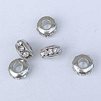 Намистини Шарм 6 шт 11х6 мм Колір Страз Безбарвний