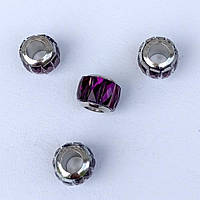 Намистини Шарм 6 шт 11х10 мм Колір Страз Фіолетовий