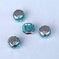 Намистини Шарм 6 шт 11х10 мм Колір Страз Блакитний