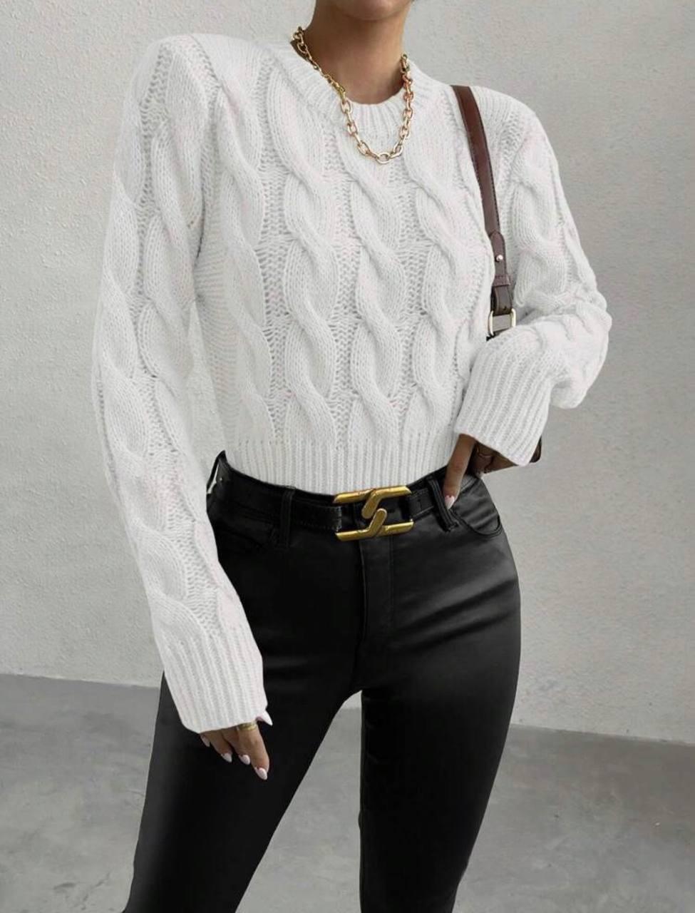 Светр AO403 Білий Oversize S-L
