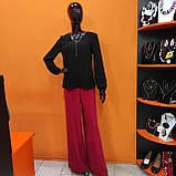 Брюки жіночі легкі палаццо широкі 42 червоні, фото 7