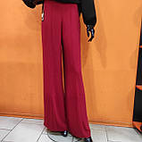 Брюки жіночі легкі палаццо широкі 42 червоні, фото 5