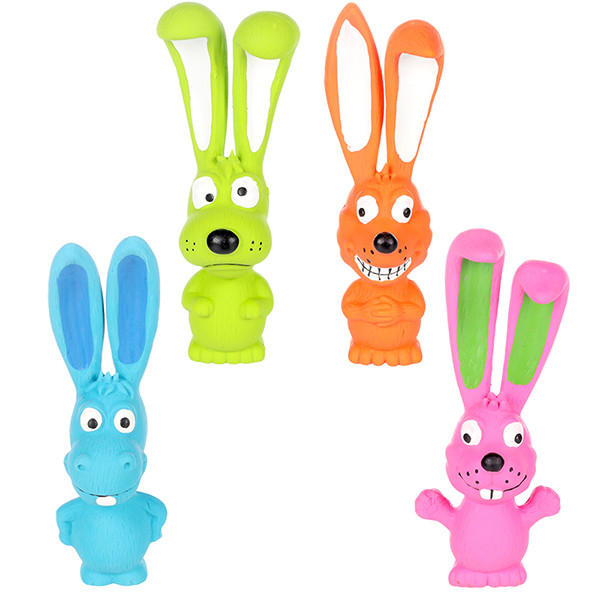 Іграшка з пищалкою для собак Flamingo Teeta Donkey Dog Fox Rabbit осел собака лисиця кролик (1 шт) 17см 523043, фото 1