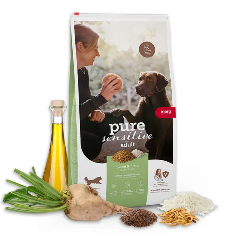 Сухий корм для дорослих собак з протеїном комах MERA Pure Sensitive Insect protein, 12.5 кг (*), фото 1