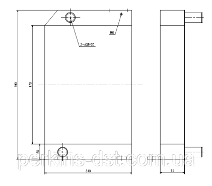 30/926825 Радіатор охолодження для двигуна Isuzu 4JJ1 JCB 8056, фото 1