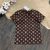 Дитяча футболка коричнева з візерунком Луї Віттон Five Stars 10768-134р