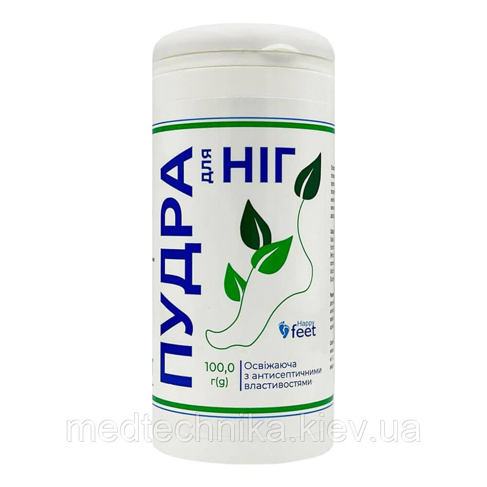 Пудра для ніг, що освіжає, HAPPY FEET, 100 г, Красота та Здоров’я, фото 1