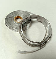 Атласна стрічка 0,6см 23 метри Сірий