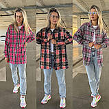 Стильна жіноча сорочка кардиган у клітину Тканина: кашемір Туреччина  Розміри 42-44, 46-48, 50-52, фото 2