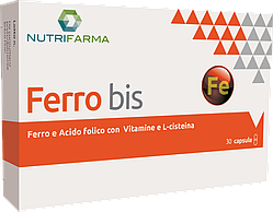 Ferro bis комплексна формула з біоактивним залізом 30 капсул Нутріфарму