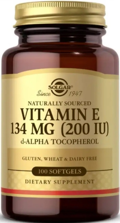 Вітамін Е Солгар Solgar Vitamin E 134 mg natural (200 IU) 100 гел капс