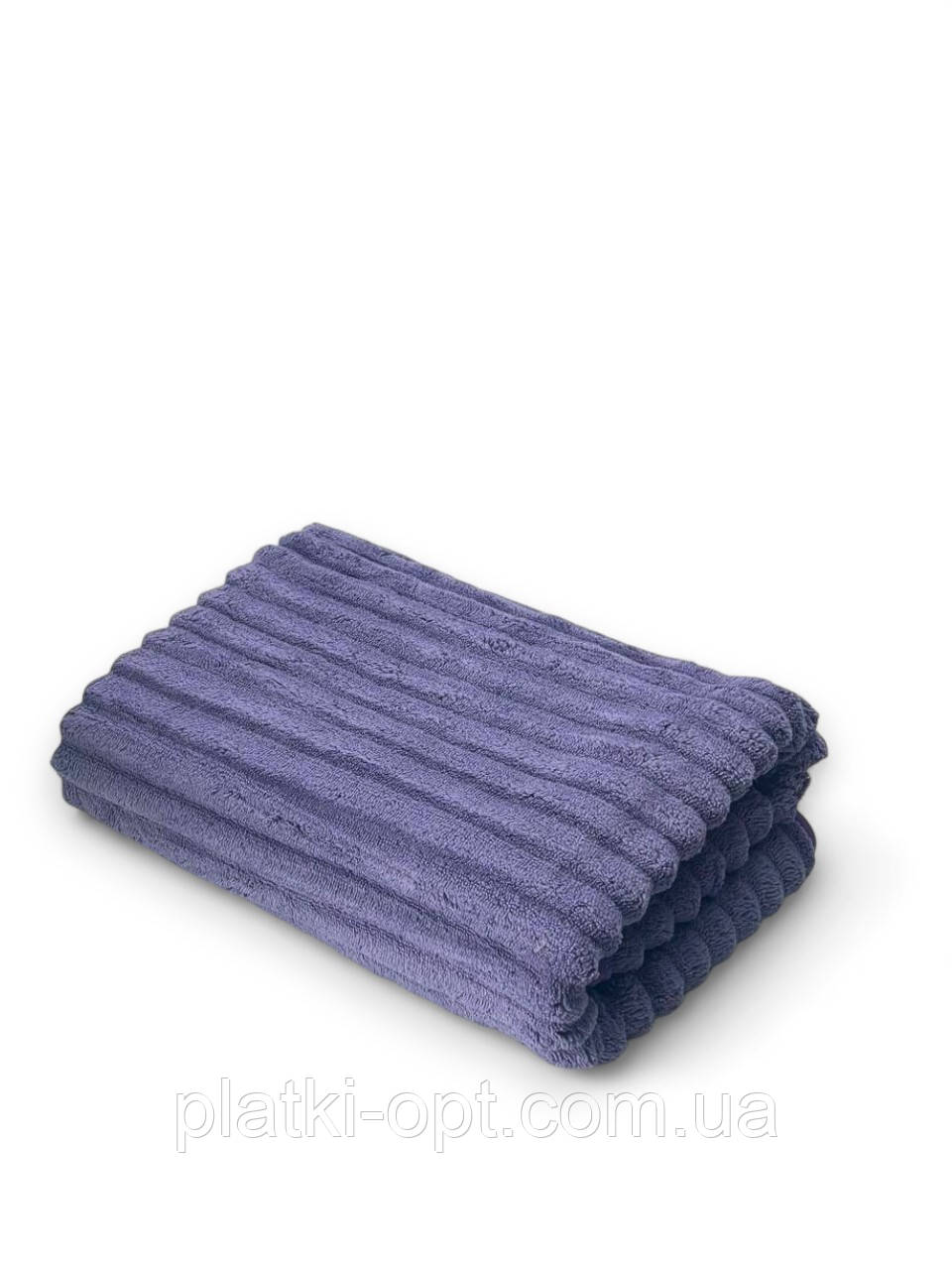 Рушник банний мікрофібра Шарпей (бузковий) 140х70 см., фото 1