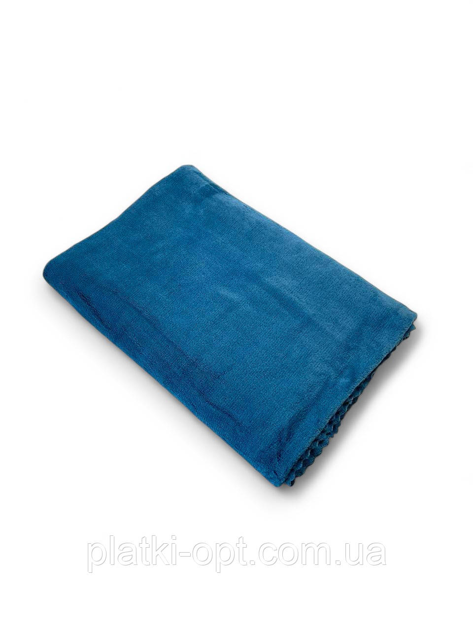 Рушник банний великий однотонний з мікрофібри (морська хвиля) 160х90 см.