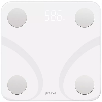 Смарт ваги Proove підлогові з Bluetooth скляні сенсорні Balance White SLBF00010002