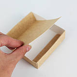 Маленькі Крафт Коробочки з Друком Лого 90*90*25 мм - уп 10 шт - Фірмові Коробочки для хендмейду, фото 4