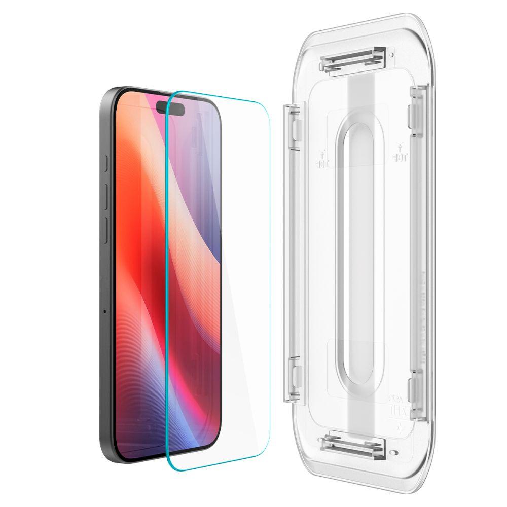Захисне скло Spigen для iPhone 16 Pro - EZ FIT GLAS.tR (1 шт), Clear (AGL07928)