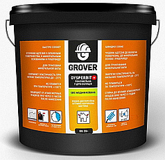 Grover Dysperbit DB+, гідроізоляція покрівельна бітумно-каучукова, 10кг