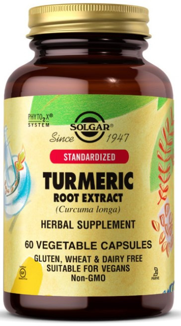 Куркума екстракт (корінь) Solgar Turmeric Root Extract 60 капс