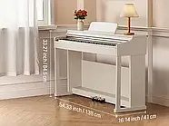 Цифрове піаніно Donner DDP-100 WH (стійка, 3 педалі, пюпітр, блок живлення), фото 6