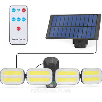 Вуличний світильник на сонячній батареї + пульт ДК, 240 COB, BL KXK 601 / LED прожектор підвісний