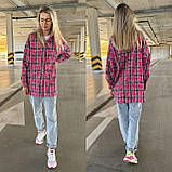 Стильна жіноча сорочка кардиган у клітину Тканина: кашемір Туреччина  Розміри 42-44, 46-48, 50-52, фото 4