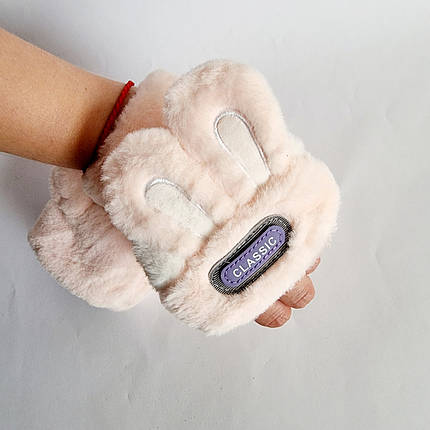 Дитячі рукавички рукавиці Вушка Зайчика рожеві, фото 2