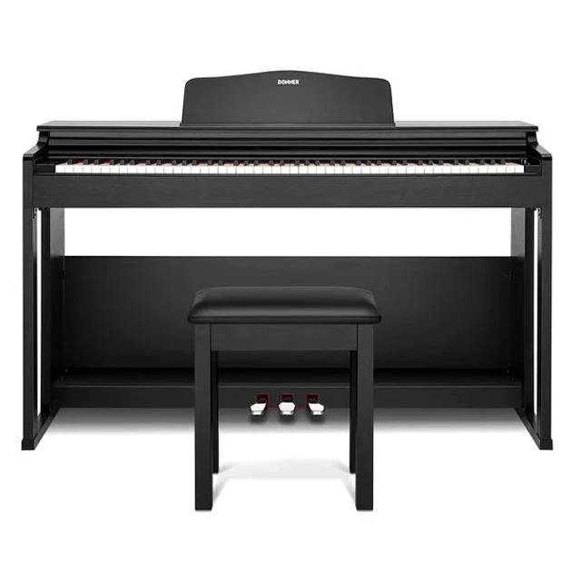 Цифрове піаніно Donner DDP-100S BK (стійка, 3 педалі, пюпітр, блок живлення)