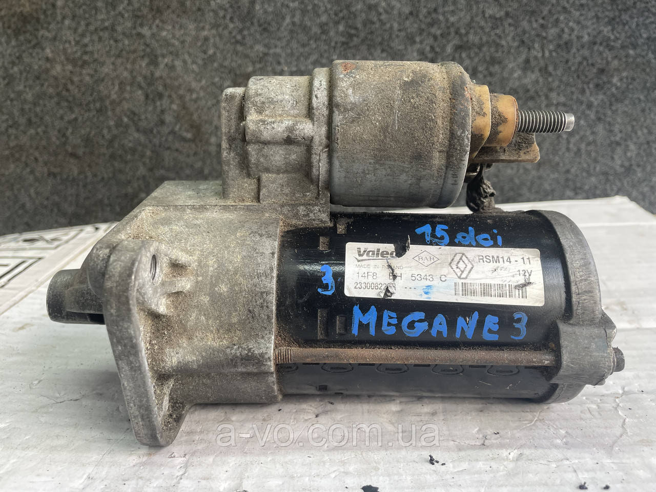 Стартер для Renault Lodgy, Scenic, Kangoo, Megane 3, Dokker, 1.5DCI, 233008223R, RSM14-11, 13зуб, фото 1