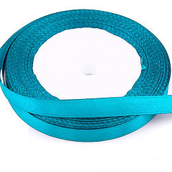 Стрічка атласна 0,7 см +-23 м 1 шт. Блакитний темний