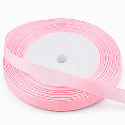 Стрічка атласна 0,7 см +-23 м 1 шт. Рожевий світлий неон