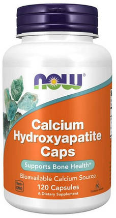 Гідроксіапатит кальцію Now Foods Calcium Hydroxyapatite Caps 120 капсул, фото 1