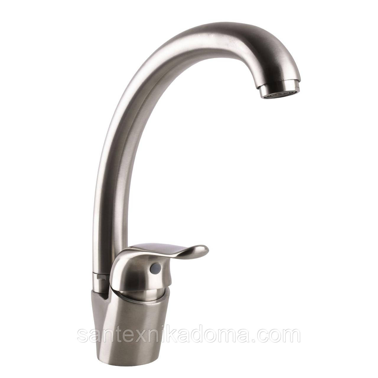 Змішувач на кухню Globus Lux LEON SL-203S нержавіюча сталь