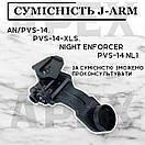 Кріплення на шолом Wilcox L4G24 + j-arm + shroud для PVS-14, Металевий комплект на шолом для ПНВ, фото 7