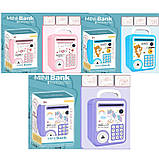 Скарбничка MK 5404, сейф із кодом, музика-звук (англійською), затягує купюри, ключ, світло, фото 2