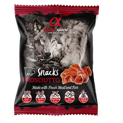 Ласощі для собак Alpha Spirit Dog Snacks Prosciutto з прошуто, кубики 50 г, фото 1