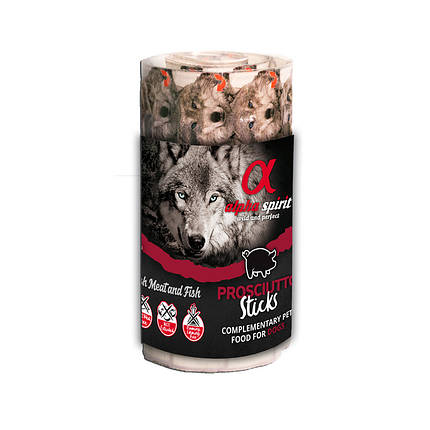 Ласощі для собак Alpha Spirit Dog Sticks Prosciutto з прошуто, палички 16 шт 160 г, фото 1