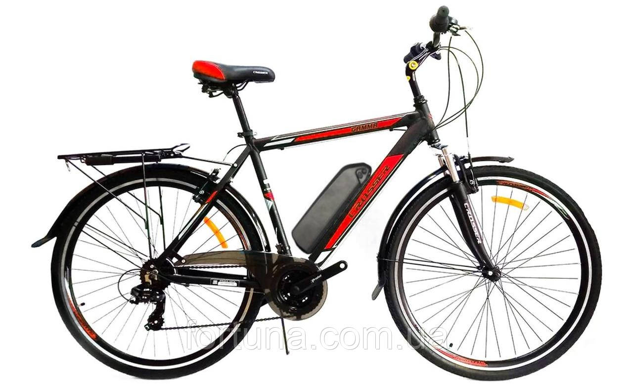 Електровелосипед Crosser Gamma 28" з асистентом (500W 48V 16Ah) Червоний, фото 1