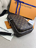 Сумка-слінг Louis Vuitton Avenue NM Monogram коричнева якість преміум, фото 7