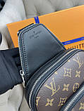 Сумка-слінг Louis Vuitton Avenue NM Monogram коричнева якість преміум, фото 9