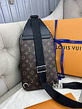 Сумка-слінг Louis Vuitton Avenue NM Monogram коричнева якість преміум, фото 10