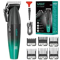 Комбо-набір для стрижки VGR Professional Машинка + тример (V-003-GN+V-937-M-BL), фото 3