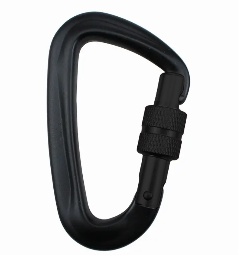 Високоякісний алюмінієвий карабін Solve S6 Black peremogaua, фото 1