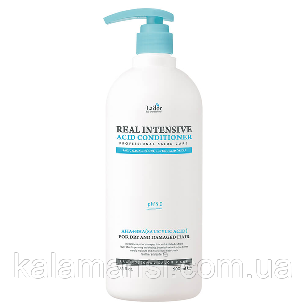 Інтенсивний слабокислий кондиціонер для пошкодженого волосся Lador Real Intensive Acid Conditioner 900мл