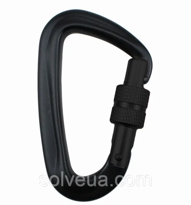 Високоякісний алюмінієвий карабін Solve S6 Black solve